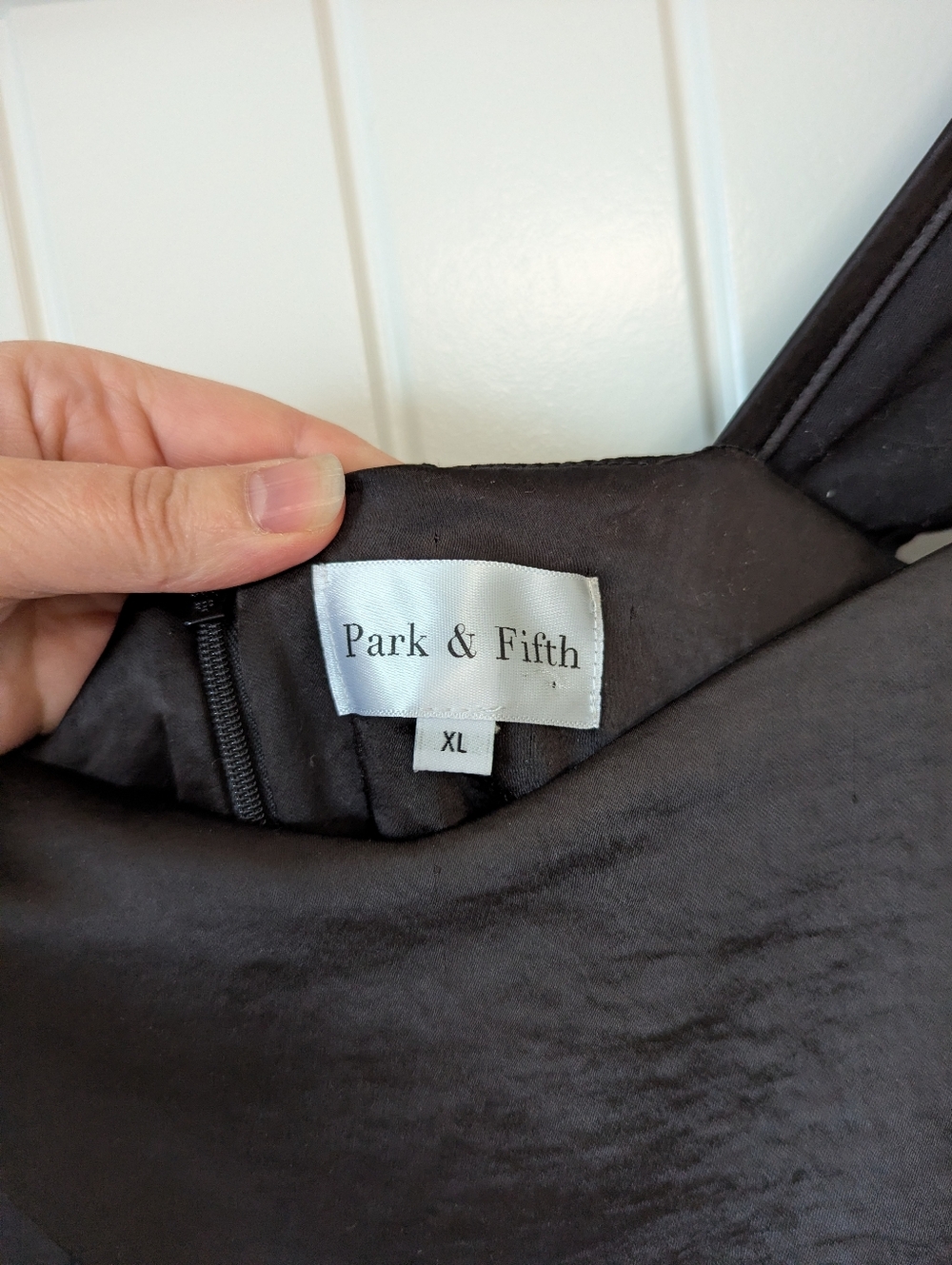 Park & Fifth Black Satin Long Evening Dress Size XL - Picture 5 of 8